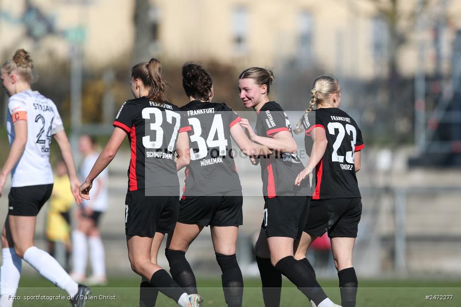 sport, action, Stadion am Brentanobad, SGE, Fussball, Frankfurt, FSV Gütersloh, FSV, Eintracht Frankfurt II, DFB, 2. Frauen-Bundesliga, 18. Spieltag, 16.03.2025 - Bild-ID: 2472277