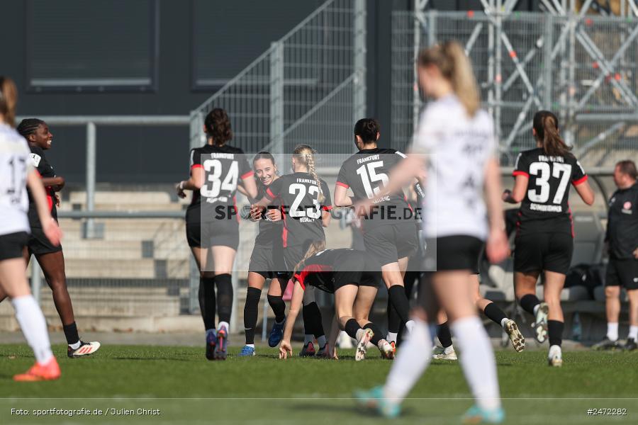 sport, action, Stadion am Brentanobad, SGE, Fussball, Frankfurt, FSV Gütersloh, FSV, Eintracht Frankfurt II, DFB, 2. Frauen-Bundesliga, 18. Spieltag, 16.03.2025 - Bild-ID: 2472282