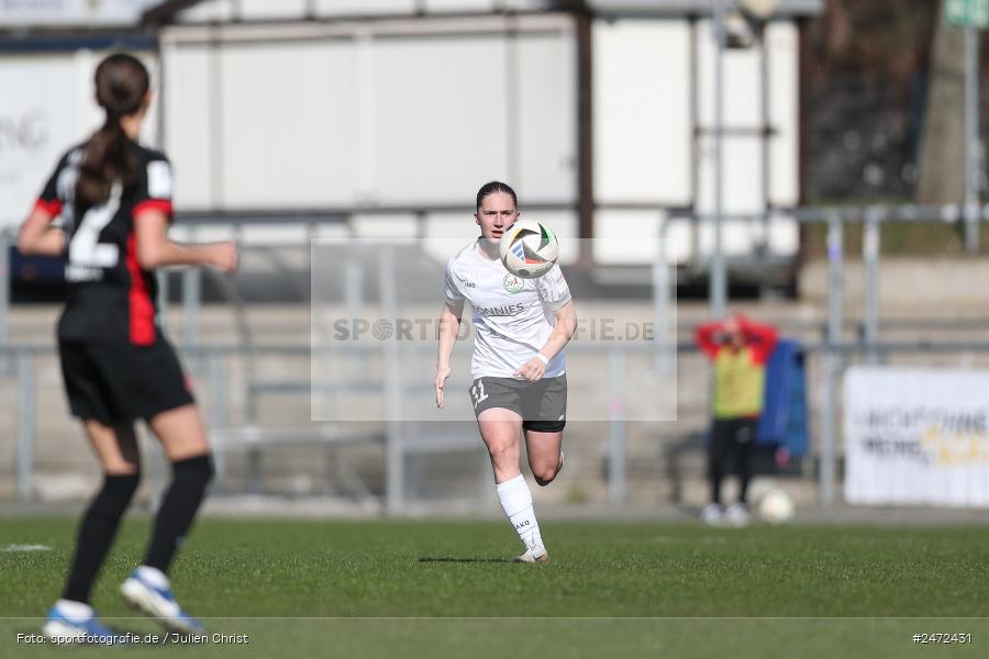 sport, action, Stadion am Brentanobad, SGE, Fussball, Frankfurt, FSV Gütersloh, FSV, Eintracht Frankfurt II, DFB, 2. Frauen-Bundesliga, 18. Spieltag, 16.03.2025 - Bild-ID: 2472431 sport, action, Stadion am Brentanobad, SGE, Fussball, Frankfurt, FSV Gütersloh, FSV, Eintracht Frankfurt II, DFB, 2. Frauen-Bundesliga, 18. Spieltag, 16.03.2025 - Bild-ID: 2472431