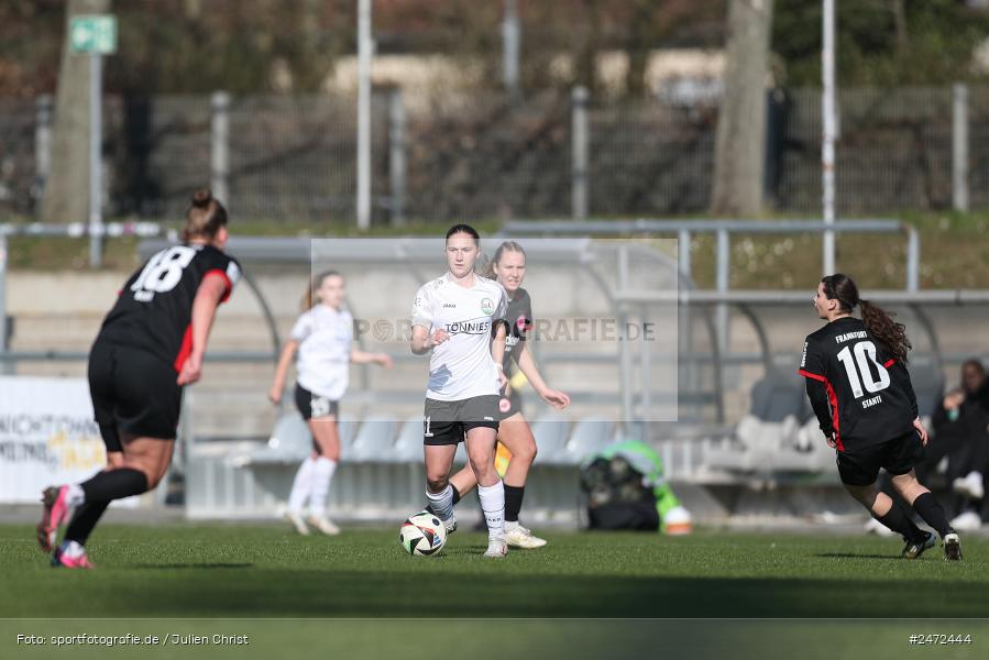 sport, action, Stadion am Brentanobad, SGE, Fussball, Frankfurt, FSV Gütersloh, FSV, Eintracht Frankfurt II, DFB, 2. Frauen-Bundesliga, 18. Spieltag, 16.03.2025 - Bild-ID: 2472444