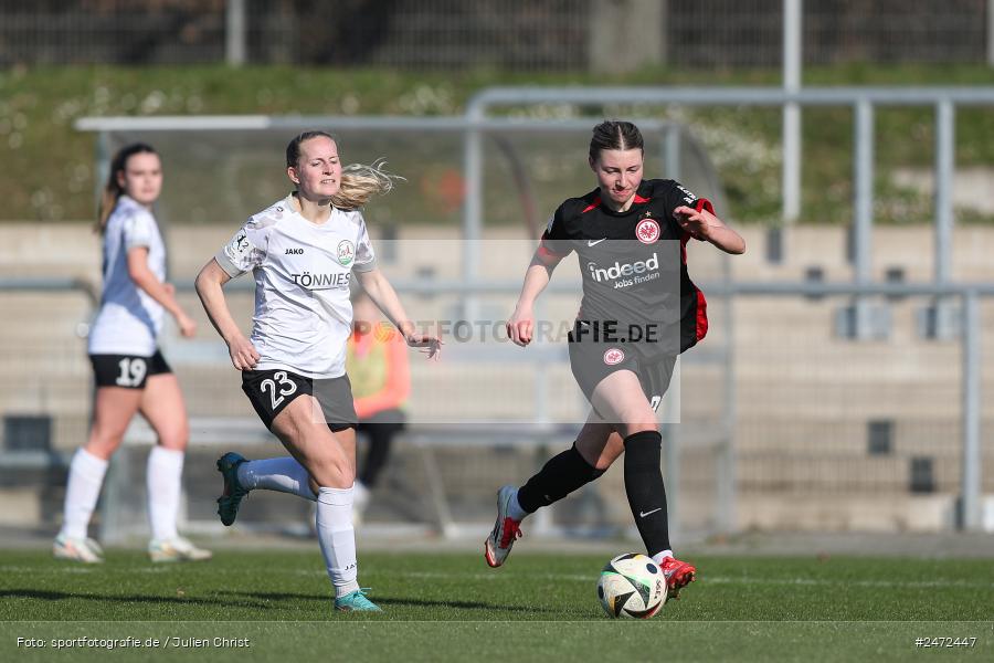 sport, action, Stadion am Brentanobad, SGE, Fussball, Frankfurt, FSV Gütersloh, FSV, Eintracht Frankfurt II, DFB, 2. Frauen-Bundesliga, 18. Spieltag, 16.03.2025 - Bild-ID: 2472447