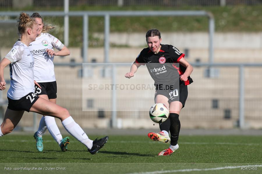 sport, action, Stadion am Brentanobad, SGE, Fussball, Frankfurt, FSV Gütersloh, FSV, Eintracht Frankfurt II, DFB, 2. Frauen-Bundesliga, 18. Spieltag, 16.03.2025 - Bild-ID: 2472450