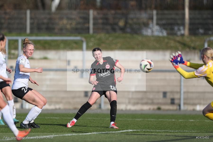 sport, action, Stadion am Brentanobad, SGE, Fussball, Frankfurt, FSV Gütersloh, FSV, Eintracht Frankfurt II, DFB, 2. Frauen-Bundesliga, 18. Spieltag, 16.03.2025 - Bild-ID: 2472452