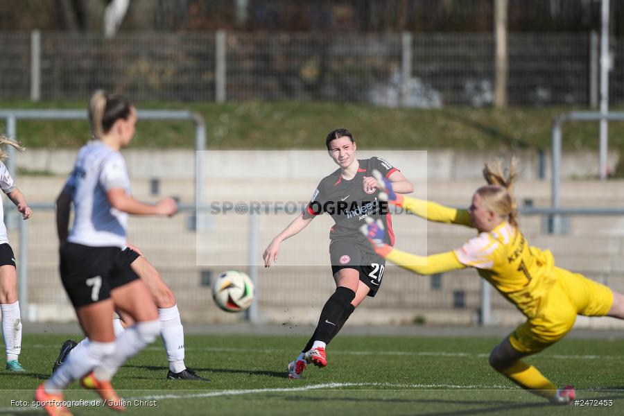 sport, action, Stadion am Brentanobad, SGE, Fussball, Frankfurt, FSV Gütersloh, FSV, Eintracht Frankfurt II, DFB, 2. Frauen-Bundesliga, 18. Spieltag, 16.03.2025 - Bild-ID: 2472453