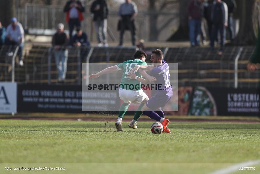 sport, action, TSV Schwaben Augsburg, TSV, Schweinfurt, Sachs-Stadion, Regionalliga Bayern, Fussball, FCS, BFV, 26. Spieltag, 22.03.2025, 1. FC Schweinfurt 1905 - Bild-ID: 2473558