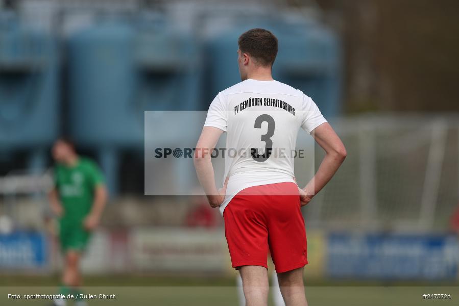 Sportgelände, Gemünden, 23.03.2025, sport, action, BFV, Fussball, 22. Spieltag, Kreisliga Würzburg Gr. 2, SVV, FVGS, SV Veitshöchheim, FV Gemünden/Seifriedsburg - Bild-ID: 2473726