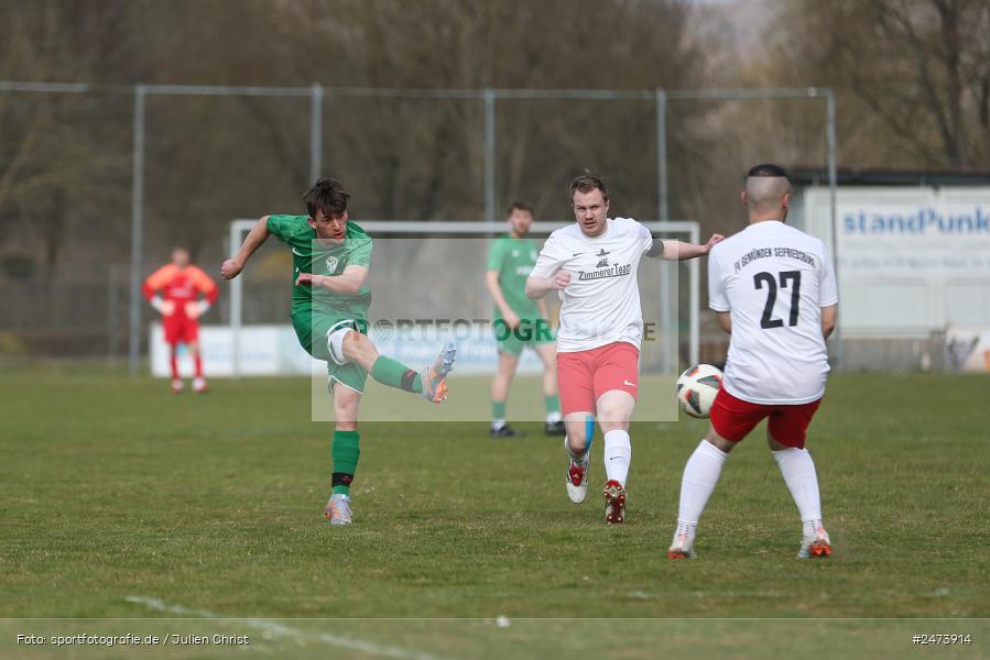 sport, action, Sportgelände, SVV, SV Veitshöchheim, Kreisliga Würzburg Gr. 2, Gemünden, Fussball, FVGS, FV Gemünden/Seifriedsburg, BFV, 23.03.2025, 22. Spieltag - Bild-ID: 2473914