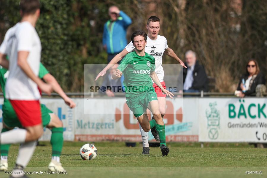 sport, action, Sportgelände, SVV, SV Veitshöchheim, Kreisliga Würzburg Gr. 2, Gemünden, Fussball, FVGS, FV Gemünden/Seifriedsburg, BFV, 23.03.2025, 22. Spieltag - Bild-ID: 2474025