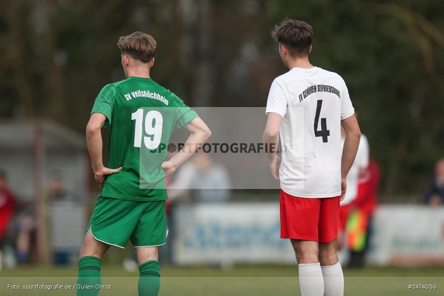 sport, action, Sportgelände, SVV, SV Veitshöchheim, Kreisliga Würzburg Gr. 2, Gemünden, Fussball, FVGS, FV Gemünden/Seifriedsburg, BFV, 23.03.2025, 22. Spieltag - Bild-ID: 2474056