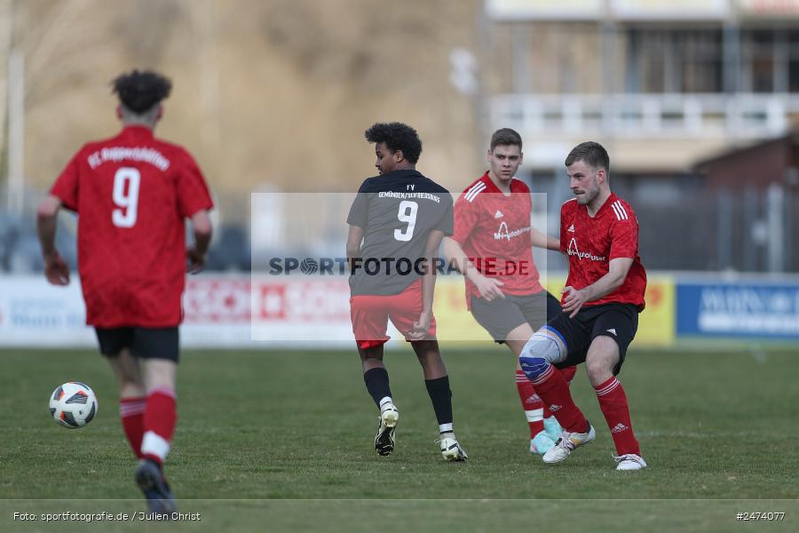 Sportgelände, Gemünden, 23.03.2025, sport, action, BFV, Fussball, 18. Spieltag, A-Klasse Würzburg Gr. 5, FCR, FVGS, FC Ruppertshütten, FV Gemünden/Seifriedsburg II - Bild-ID: 2474077 Sportgelände, Gemünden, 23.03.2025, sport, action, BFV, Fussball, 18. Spieltag, A-Klasse Würzburg Gr. 5, FCR, FVGS, FC Ruppertshütten, FV Gemünden/Seifriedsburg II - Bild-ID: 2474077