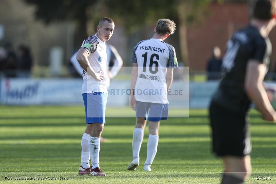 Fundamentum Sportpark, Karlburg, 29.03.2025, sport, action, BFV, Fussball, 27. Spieltag, Bayernliga Nord, FCE, TSV, FC Eintracht Münchberg, TSV Karlburg - Bild-ID: 2474810
