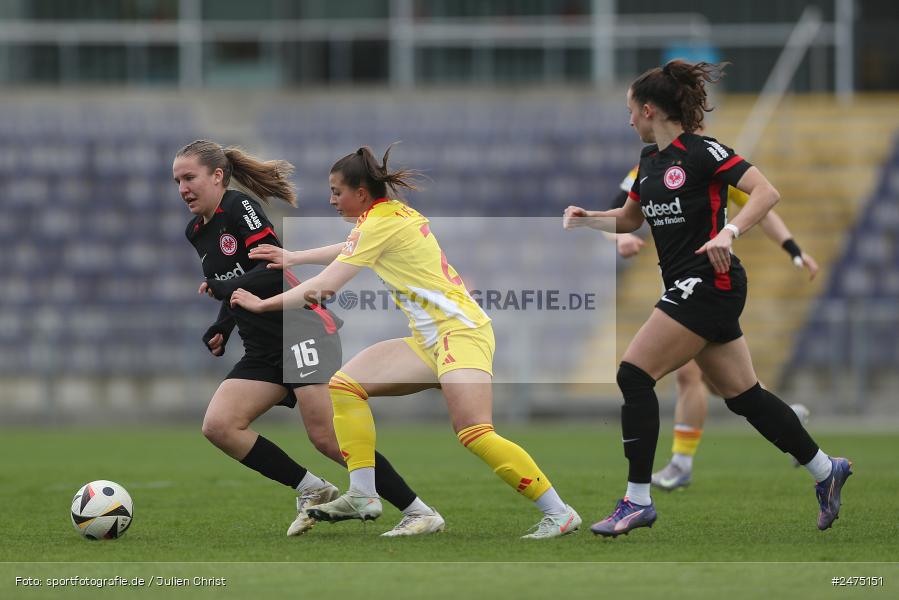 Stadion am Brentanobad, Frankfurt, 30.03.2025, sport, action, DFB, Fussball, 20. Spieltag, 2. Frauen-Bundesliga, FCU, SGE, 1. FC Union Berlin, Eintracht Frankfurt II - Bild-ID: 2475151