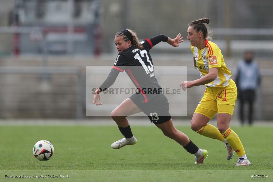 sport, action, Stadion am Brentanobad, SGE, Fussball, Frankfurt, FCU, Eintracht Frankfurt II, DFB, 30.03.2025, 20. Spieltag, 2. Frauen-Bundesliga, 1. FC Union Berlin - Bild-ID: 2475344 sport, action, Stadion am Brentanobad, SGE, Fussball, Frankfurt, FCU, Eintracht Frankfurt II, DFB, 30.03.2025, 20. Spieltag, 2. Frauen-Bundesliga, 1. FC Union Berlin - Bild-ID: 2475344