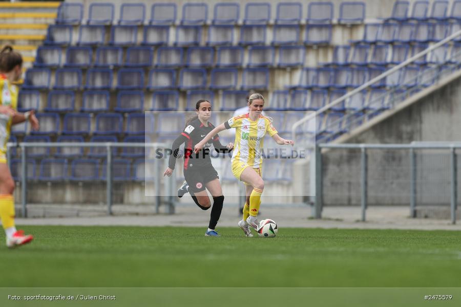 sport, action, Stadion am Brentanobad, SGE, Fussball, Frankfurt, FCU, Eintracht Frankfurt II, DFB, 30.03.2025, 20. Spieltag, 2. Frauen-Bundesliga, 1. FC Union Berlin - Bild-ID: 2475579