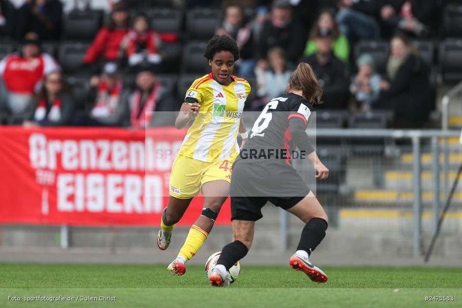 sport, action, Stadion am Brentanobad, SGE, Fussball, Frankfurt, FCU, Eintracht Frankfurt II, DFB, 30.03.2025, 20. Spieltag, 2. Frauen-Bundesliga, 1. FC Union Berlin - Bild-ID: 2475583 sport, action, Stadion am Brentanobad, SGE, Fussball, Frankfurt, FCU, Eintracht Frankfurt II, DFB, 30.03.2025, 20. Spieltag, 2. Frauen-Bundesliga, 1. FC Union Berlin - Bild-ID: 2475583