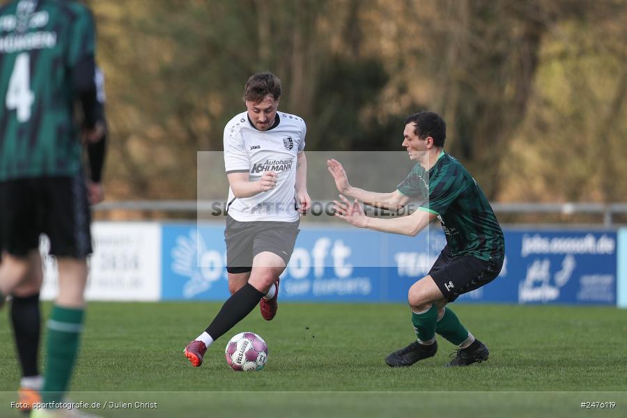 sport, action, TSV Karlburg II, Kreisliga Würzburg Gr. 2, Karlburg, Fussball, Fundamentum Sportpark, FC Thüngen, BFV, 23. Spieltag, 02.04.2025 - Bild-ID: 2476119
