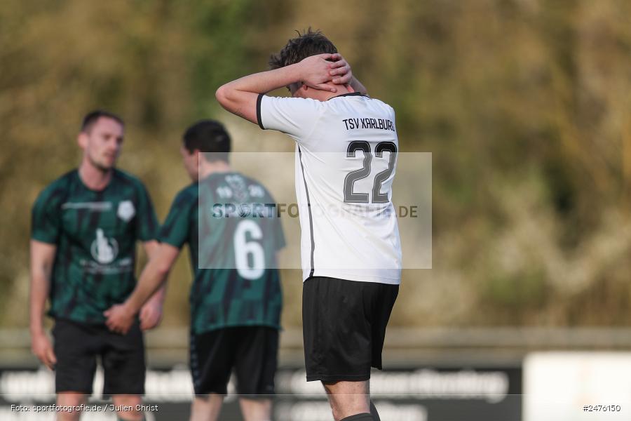sport, action, TSV Karlburg II, Kreisliga Würzburg Gr. 2, Karlburg, Fussball, Fundamentum Sportpark, FC Thüngen, BFV, 23. Spieltag, 02.04.2025 - Bild-ID: 2476150
