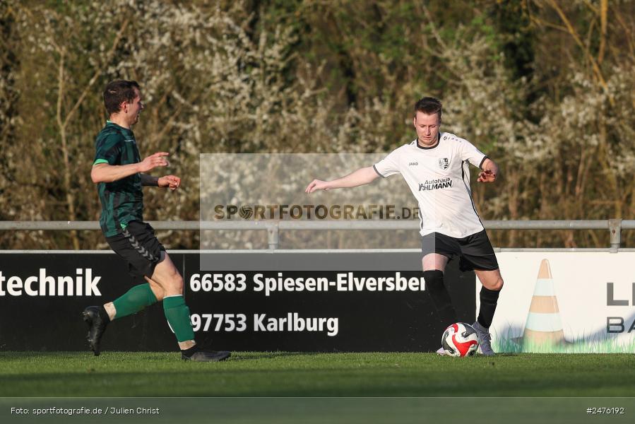 sport, action, TSV Karlburg II, Kreisliga Würzburg Gr. 2, Karlburg, Fussball, Fundamentum Sportpark, FC Thüngen, BFV, 23. Spieltag, 02.04.2025 - Bild-ID: 2476192