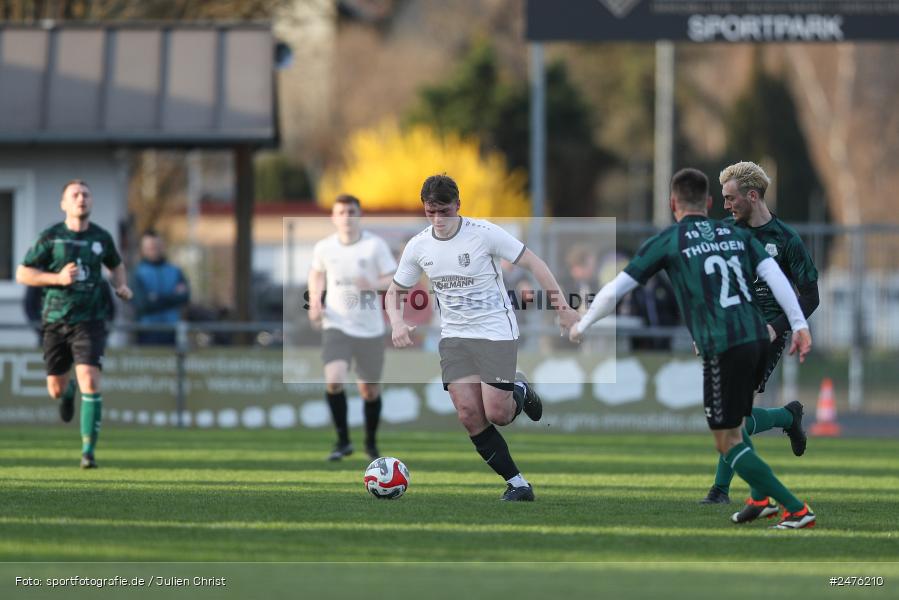 sport, action, TSV Karlburg II, Kreisliga Würzburg Gr. 2, Karlburg, Fussball, Fundamentum Sportpark, FC Thüngen, BFV, 23. Spieltag, 02.04.2025 - Bild-ID: 2476210
