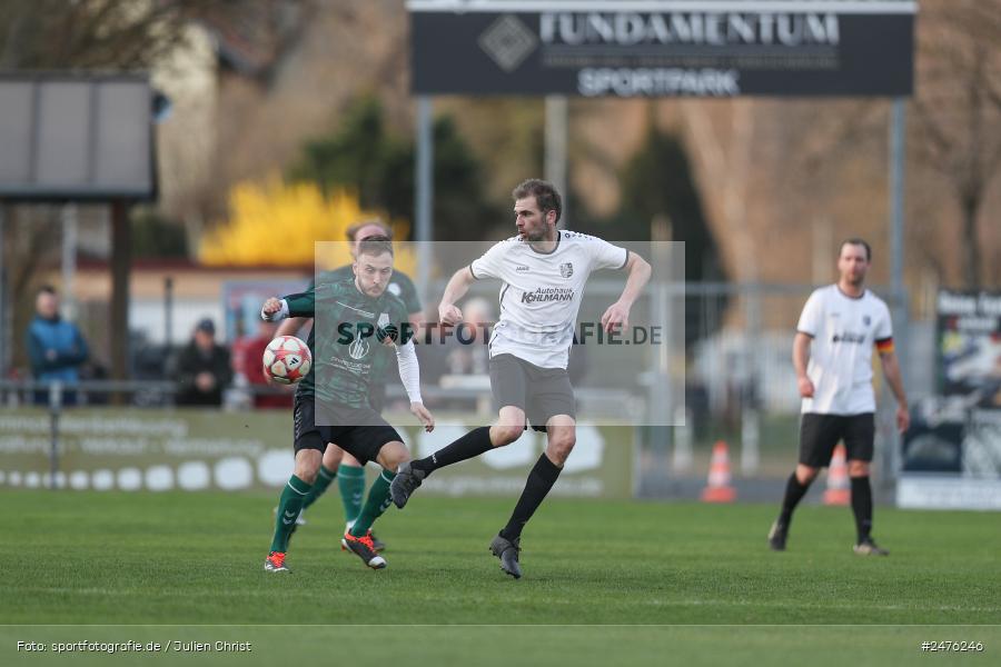 sport, action, TSV Karlburg II, Kreisliga Würzburg Gr. 2, Karlburg, Fussball, Fundamentum Sportpark, FC Thüngen, BFV, 23. Spieltag, 02.04.2025 - Bild-ID: 2476246