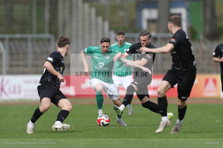 Sachs-Stadion, Schweinfurt, 05.04.2025, sport, action, BFV, Fussball, 28. Spieltag, Regionalliga Bayern, SpVgg Ansbach, 1. FC Schweinfurt 1905 - Bild-ID: 2476315
