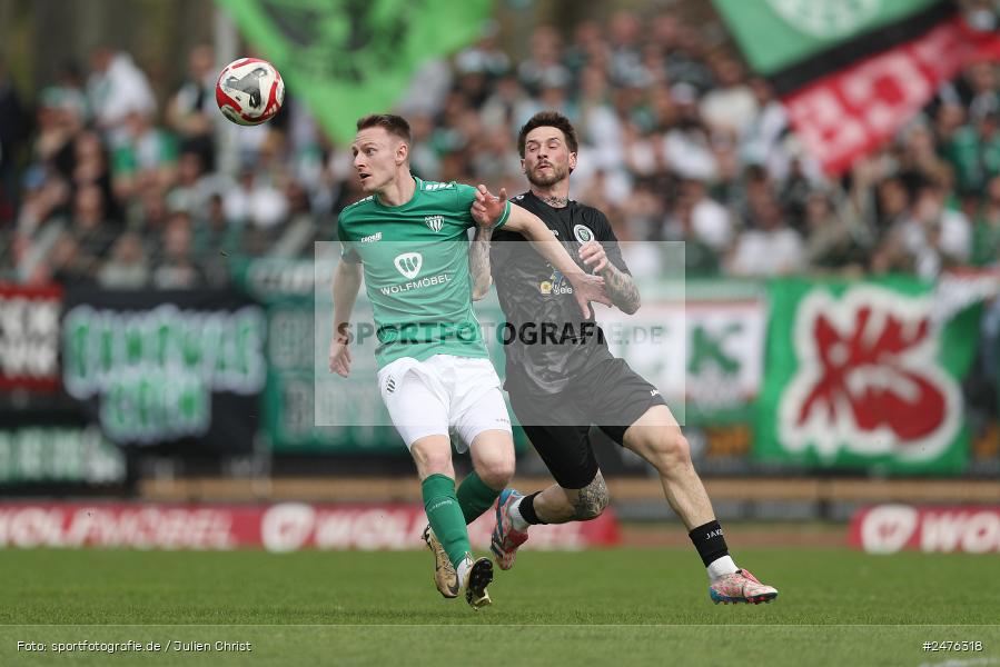 Sachs-Stadion, Schweinfurt, 05.04.2025, sport, action, BFV, Fussball, 28. Spieltag, Regionalliga Bayern, SpVgg Ansbach, 1. FC Schweinfurt 1905 - Bild-ID: 2476318