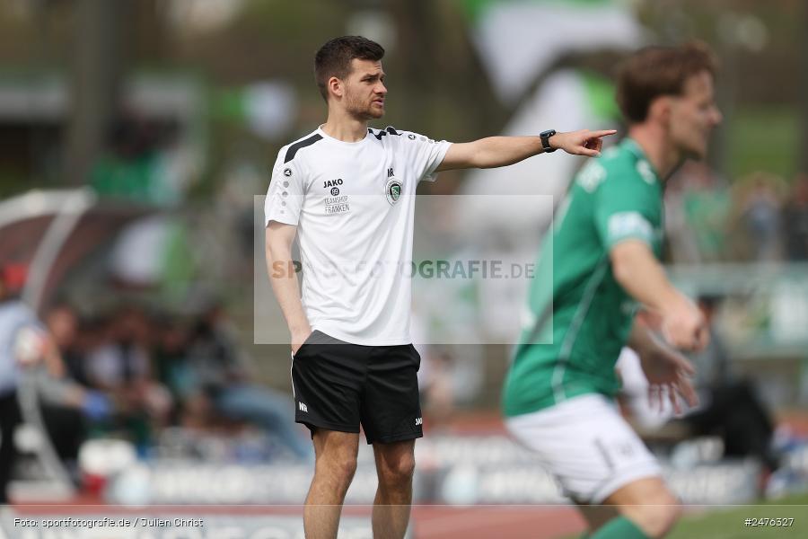 Sachs-Stadion, Schweinfurt, 05.04.2025, sport, action, BFV, Fussball, 28. Spieltag, Regionalliga Bayern, SpVgg Ansbach, 1. FC Schweinfurt 1905 - Bild-ID: 2476327