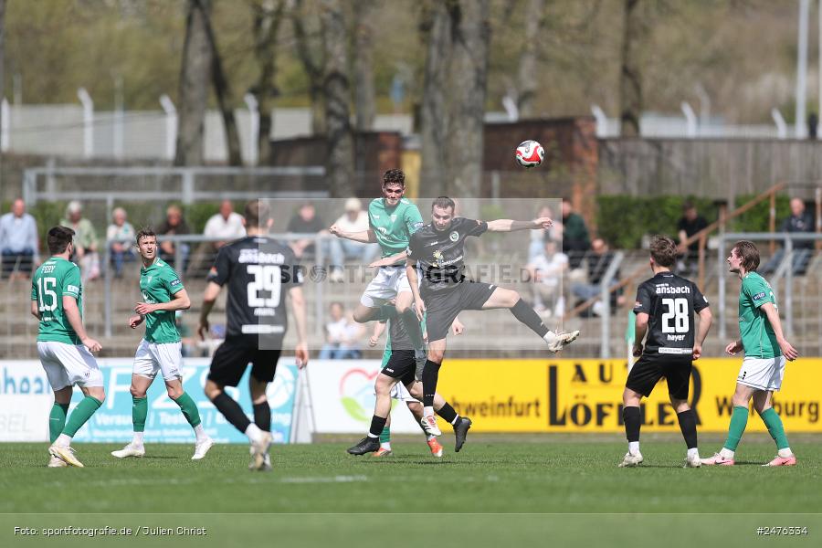 Sachs-Stadion, Schweinfurt, 05.04.2025, sport, action, BFV, Fussball, 28. Spieltag, Regionalliga Bayern, SpVgg Ansbach, 1. FC Schweinfurt 1905 - Bild-ID: 2476334 Sachs-Stadion, Schweinfurt, 05.04.2025, sport, action, BFV, Fussball, 28. Spieltag, Regionalliga Bayern, SpVgg Ansbach, 1. FC Schweinfurt 1905 - Bild-ID: 2476334