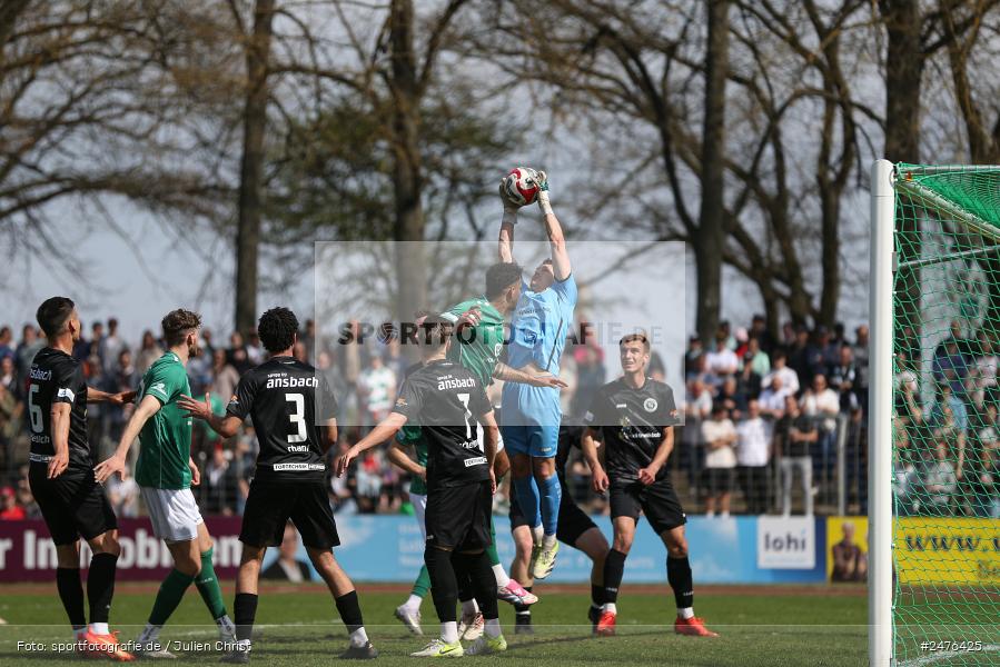 sport, action, SpVgg Ansbach, Schweinfurt, Sachs-Stadion, Regionalliga Bayern, Fussball, BFV, 28. Spieltag, 1. FC Schweinfurt 1905, 05.04.2025 - Bild-ID: 2476425