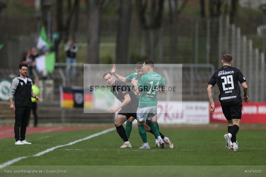 sport, action, SpVgg Ansbach, Schweinfurt, Sachs-Stadion, Regionalliga Bayern, Fussball, BFV, 28. Spieltag, 1. FC Schweinfurt 1905, 05.04.2025 - Bild-ID: 2476520