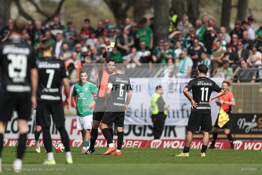 sport, action, SpVgg Ansbach, Schweinfurt, Sachs-Stadion, Regionalliga Bayern, Fussball, BFV, 28. Spieltag, 1. FC Schweinfurt 1905, 05.04.2025 - Bild-ID: 2476597