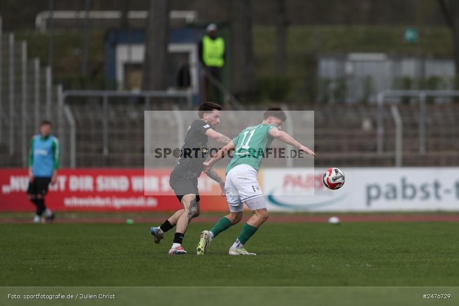 sport, action, SpVgg Ansbach, Schweinfurt, Sachs-Stadion, Regionalliga Bayern, Fussball, BFV, 28. Spieltag, 1. FC Schweinfurt 1905, 05.04.2025 - Bild-ID: 2476729