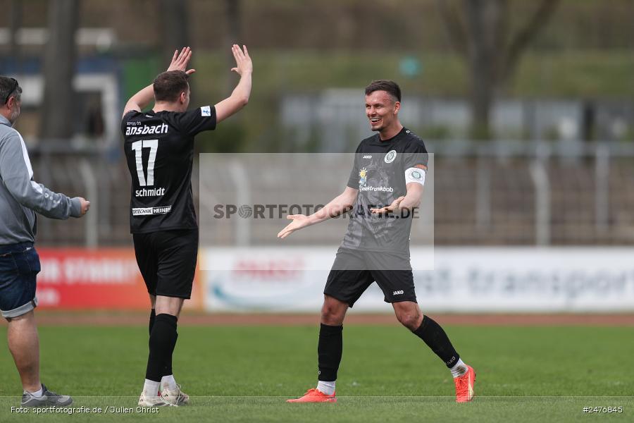 sport, action, SpVgg Ansbach, Schweinfurt, Sachs-Stadion, Regionalliga Bayern, Fussball, BFV, 28. Spieltag, 1. FC Schweinfurt 1905, 05.04.2025 - Bild-ID: 2476845
