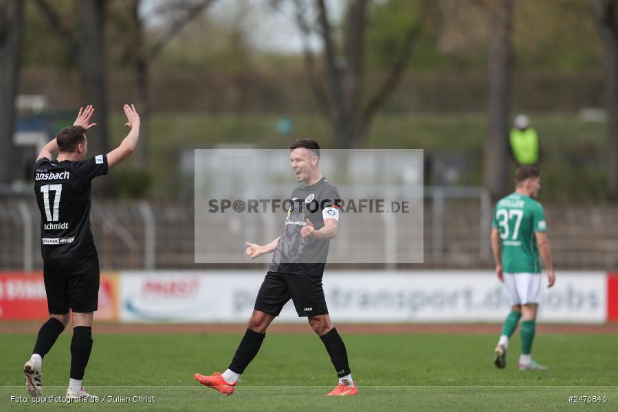 sport, action, SpVgg Ansbach, Schweinfurt, Sachs-Stadion, Regionalliga Bayern, Fussball, BFV, 28. Spieltag, 1. FC Schweinfurt 1905, 05.04.2025 - Bild-ID: 2476846 sport, action, SpVgg Ansbach, Schweinfurt, Sachs-Stadion, Regionalliga Bayern, Fussball, BFV, 28. Spieltag, 1. FC Schweinfurt 1905, 05.04.2025 - Bild-ID: 2476846