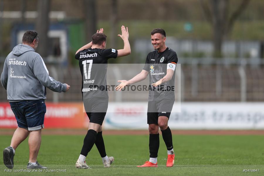 sport, action, SpVgg Ansbach, Schweinfurt, Sachs-Stadion, Regionalliga Bayern, Fussball, BFV, 28. Spieltag, 1. FC Schweinfurt 1905, 05.04.2025 - Bild-ID: 2476847