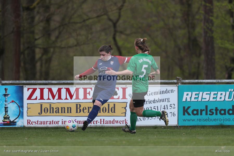 sport, action, Sportgelände, SB DJK Würzburg, Fussball, Frauen BOL, FFC Adelsberg-Karsbach, BFV, Adelsberg, 15. Spieltag, 05.04.2025 - Bild-ID: 2477006