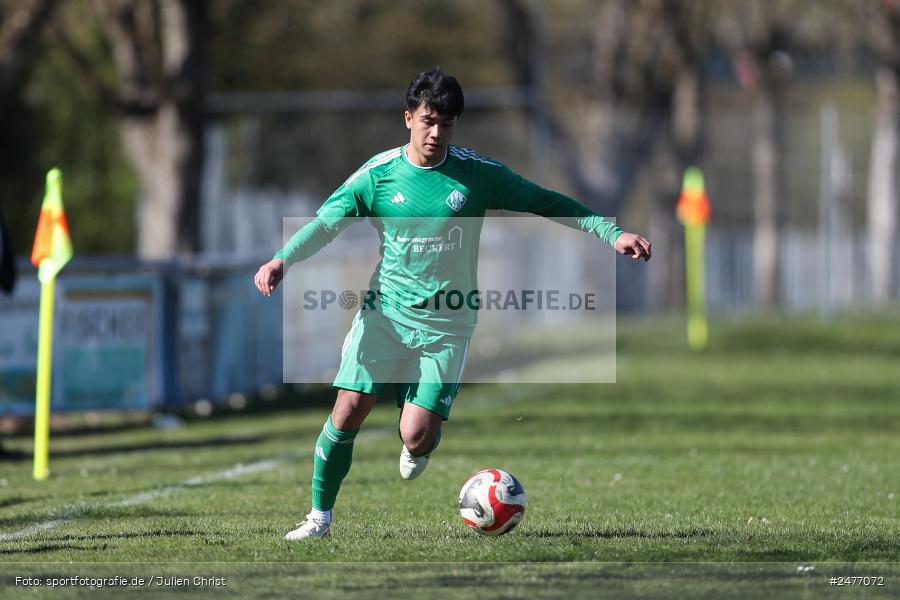 sport, action, Sportgelände, Kreisliga Würzburg Gr. 2, Karlstadt, Fussball, FV Karlstadt, FSV Esselbach-Steinmark, BFV, 24. Spieltag, 06.04.2025 - Bild-ID: 2477072