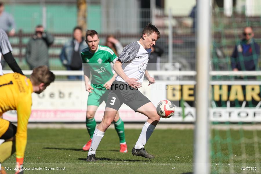 sport, action, Sportgelände, Kreisliga Würzburg Gr. 2, Karlstadt, Fussball, FV Karlstadt, FSV Esselbach-Steinmark, BFV, 24. Spieltag, 06.04.2025 - Bild-ID: 2477105