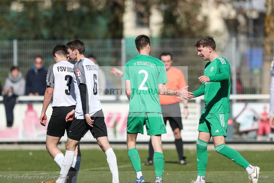 sport, action, Sportgelände, Kreisliga Würzburg Gr. 2, Karlstadt, Fussball, FV Karlstadt, FSV Esselbach-Steinmark, BFV, 24. Spieltag, 06.04.2025 - Bild-ID: 2477160
