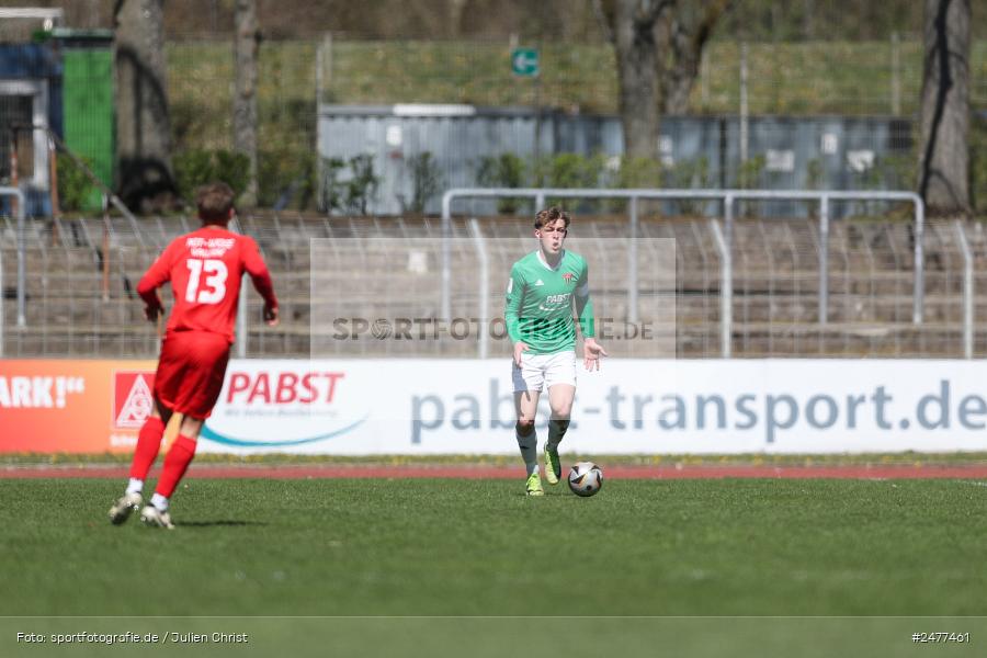 sport, action, Schweinfurt, Sachs Stadion, SV Rot-Weiss Walldorf, RWW, Hauptrunde Liga B Gruppe C, Fussball, FCS, DFB Nachwuchsliga, DFB, 9. Spieltag, 1. FC Schweinfurt 1905, 06.04.2025 - Bild-ID: 2477461