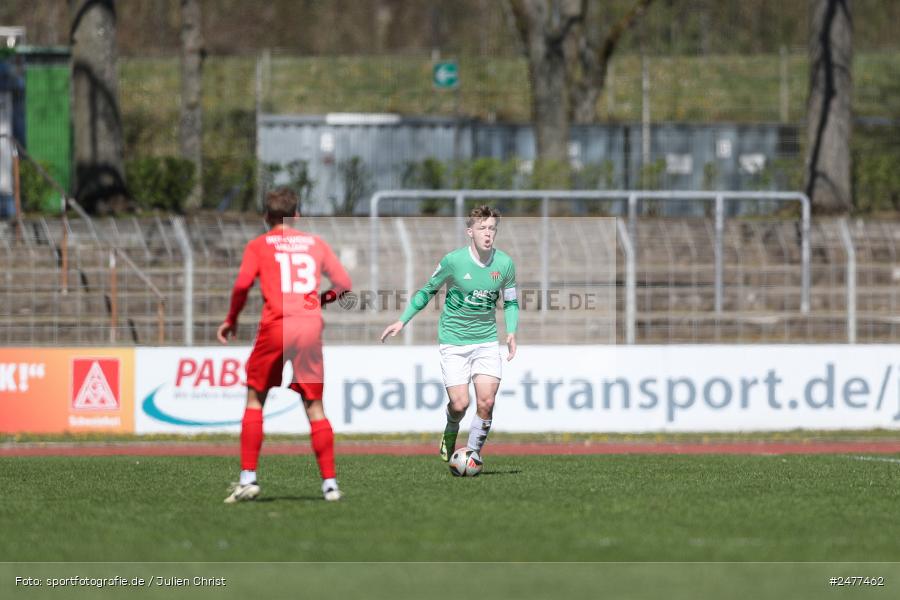 sport, action, Schweinfurt, Sachs Stadion, SV Rot-Weiss Walldorf, RWW, Hauptrunde Liga B Gruppe C, Fussball, FCS, DFB Nachwuchsliga, DFB, 9. Spieltag, 1. FC Schweinfurt 1905, 06.04.2025 - Bild-ID: 2477462