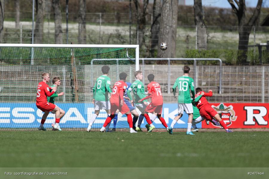 sport, action, Schweinfurt, Sachs Stadion, SV Rot-Weiss Walldorf, RWW, Hauptrunde Liga B Gruppe C, Fussball, FCS, DFB Nachwuchsliga, DFB, 9. Spieltag, 1. FC Schweinfurt 1905, 06.04.2025 - Bild-ID: 2477464