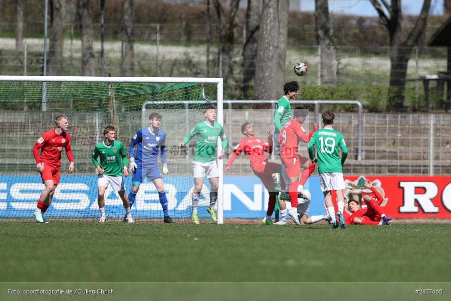 sport, action, Schweinfurt, Sachs Stadion, SV Rot-Weiss Walldorf, RWW, Hauptrunde Liga B Gruppe C, Fussball, FCS, DFB Nachwuchsliga, DFB, 9. Spieltag, 1. FC Schweinfurt 1905, 06.04.2025 - Bild-ID: 2477465
