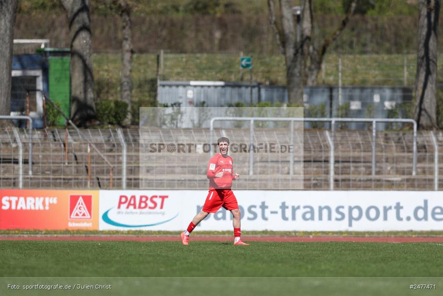 sport, action, Schweinfurt, Sachs Stadion, SV Rot-Weiss Walldorf, RWW, Hauptrunde Liga B Gruppe C, Fussball, FCS, DFB Nachwuchsliga, DFB, 9. Spieltag, 1. FC Schweinfurt 1905, 06.04.2025 - Bild-ID: 2477471