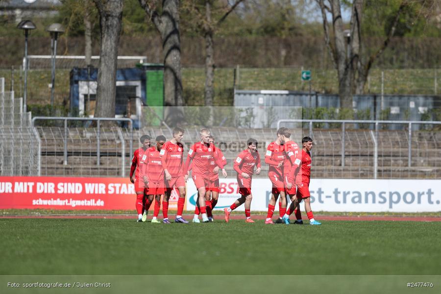 sport, action, Schweinfurt, Sachs Stadion, SV Rot-Weiss Walldorf, RWW, Hauptrunde Liga B Gruppe C, Fussball, FCS, DFB Nachwuchsliga, DFB, 9. Spieltag, 1. FC Schweinfurt 1905, 06.04.2025 - Bild-ID: 2477476