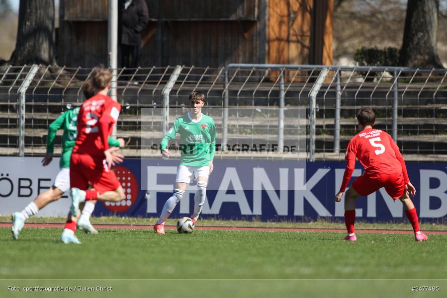 sport, action, Schweinfurt, Sachs Stadion, SV Rot-Weiss Walldorf, RWW, Hauptrunde Liga B Gruppe C, Fussball, FCS, DFB Nachwuchsliga, DFB, 9. Spieltag, 1. FC Schweinfurt 1905, 06.04.2025 - Bild-ID: 2477485