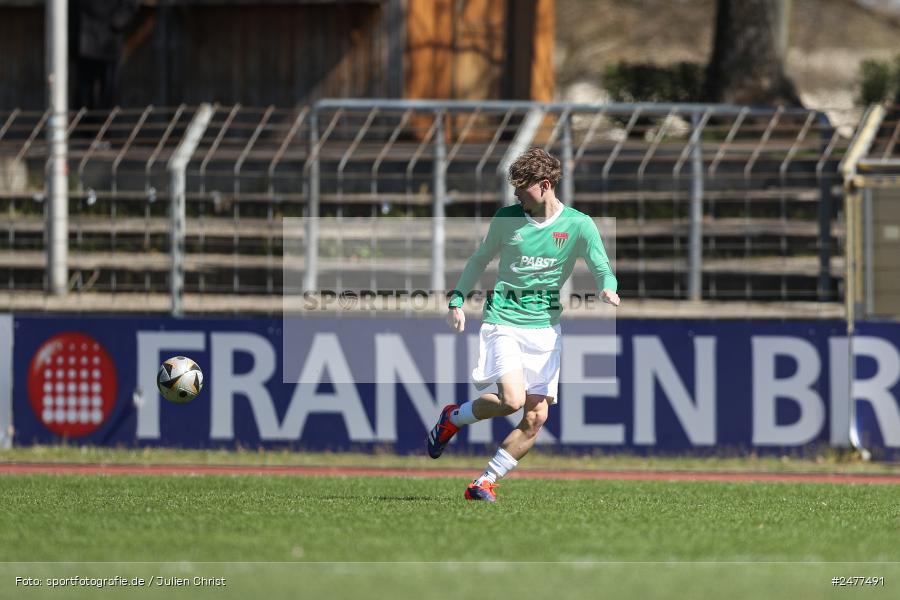 sport, action, Schweinfurt, Sachs Stadion, SV Rot-Weiss Walldorf, RWW, Hauptrunde Liga B Gruppe C, Fussball, FCS, DFB Nachwuchsliga, DFB, 9. Spieltag, 1. FC Schweinfurt 1905, 06.04.2025 - Bild-ID: 2477491