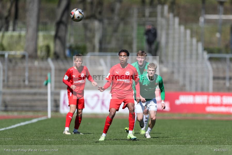 sport, action, Schweinfurt, Sachs Stadion, SV Rot-Weiss Walldorf, RWW, Hauptrunde Liga B Gruppe C, Fussball, FCS, DFB Nachwuchsliga, DFB, 9. Spieltag, 1. FC Schweinfurt 1905, 06.04.2025 - Bild-ID: 2477507 sport, action, Schweinfurt, Sachs Stadion, SV Rot-Weiss Walldorf, RWW, Hauptrunde Liga B Gruppe C, Fussball, FCS, DFB Nachwuchsliga, DFB, 9. Spieltag, 1. FC Schweinfurt 1905, 06.04.2025 - Bild-ID: 2477507