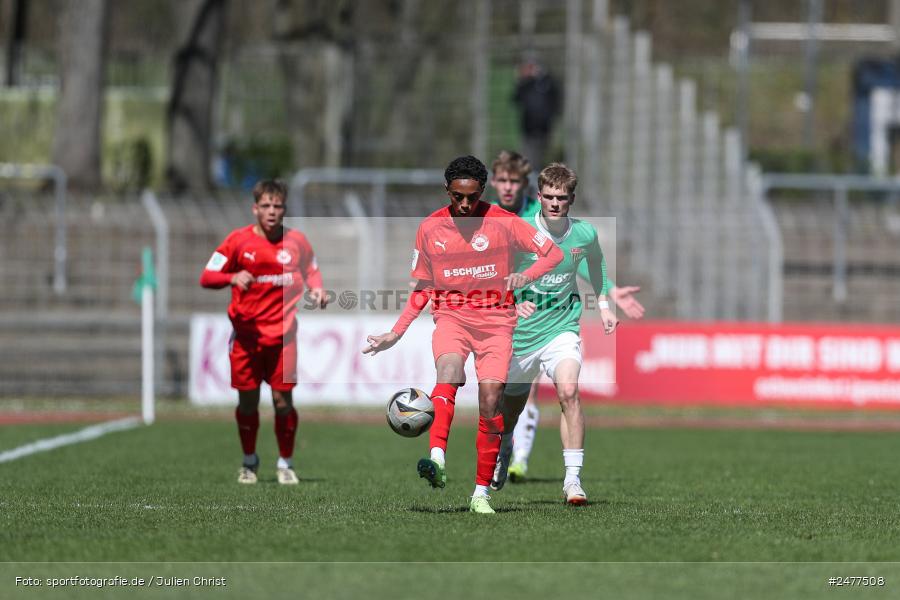 sport, action, Schweinfurt, Sachs Stadion, SV Rot-Weiss Walldorf, RWW, Hauptrunde Liga B Gruppe C, Fussball, FCS, DFB Nachwuchsliga, DFB, 9. Spieltag, 1. FC Schweinfurt 1905, 06.04.2025 - Bild-ID: 2477508 sport, action, Schweinfurt, Sachs Stadion, SV Rot-Weiss Walldorf, RWW, Hauptrunde Liga B Gruppe C, Fussball, FCS, DFB Nachwuchsliga, DFB, 9. Spieltag, 1. FC Schweinfurt 1905, 06.04.2025 - Bild-ID: 2477508