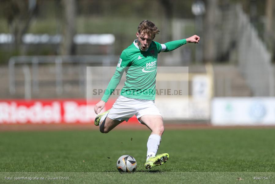 sport, action, Schweinfurt, Sachs Stadion, SV Rot-Weiss Walldorf, RWW, Hauptrunde Liga B Gruppe C, Fussball, FCS, DFB Nachwuchsliga, DFB, 9. Spieltag, 1. FC Schweinfurt 1905, 06.04.2025 - Bild-ID: 2477547